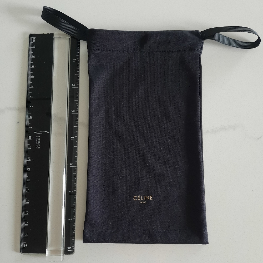 Celine Elegant Black Fabric Pouch